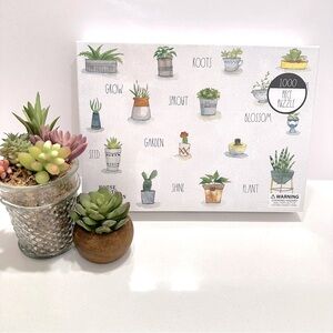 NEW SEALED‎ Rae Dunn 1000 piece puzzle Houseplants Succulents Cactus 27” x 20”